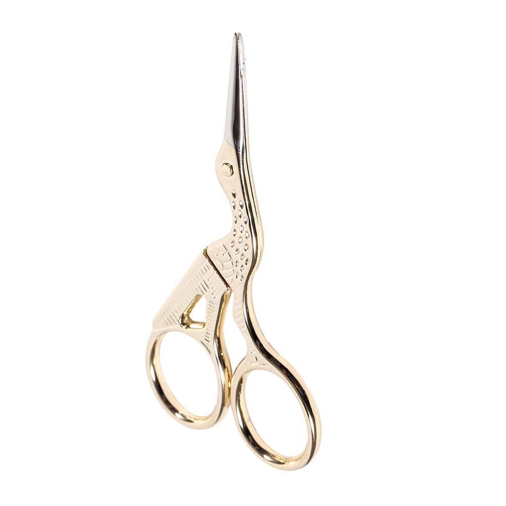 1 шт., швейные инструменты из нержавеющей стали для вышивки, ножницы в форме журавля, ножницы для вышивки крестом, золотые
