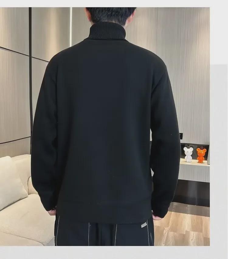 Модный мужской свитер с высоким воротником на осень/зиму 2023 г.