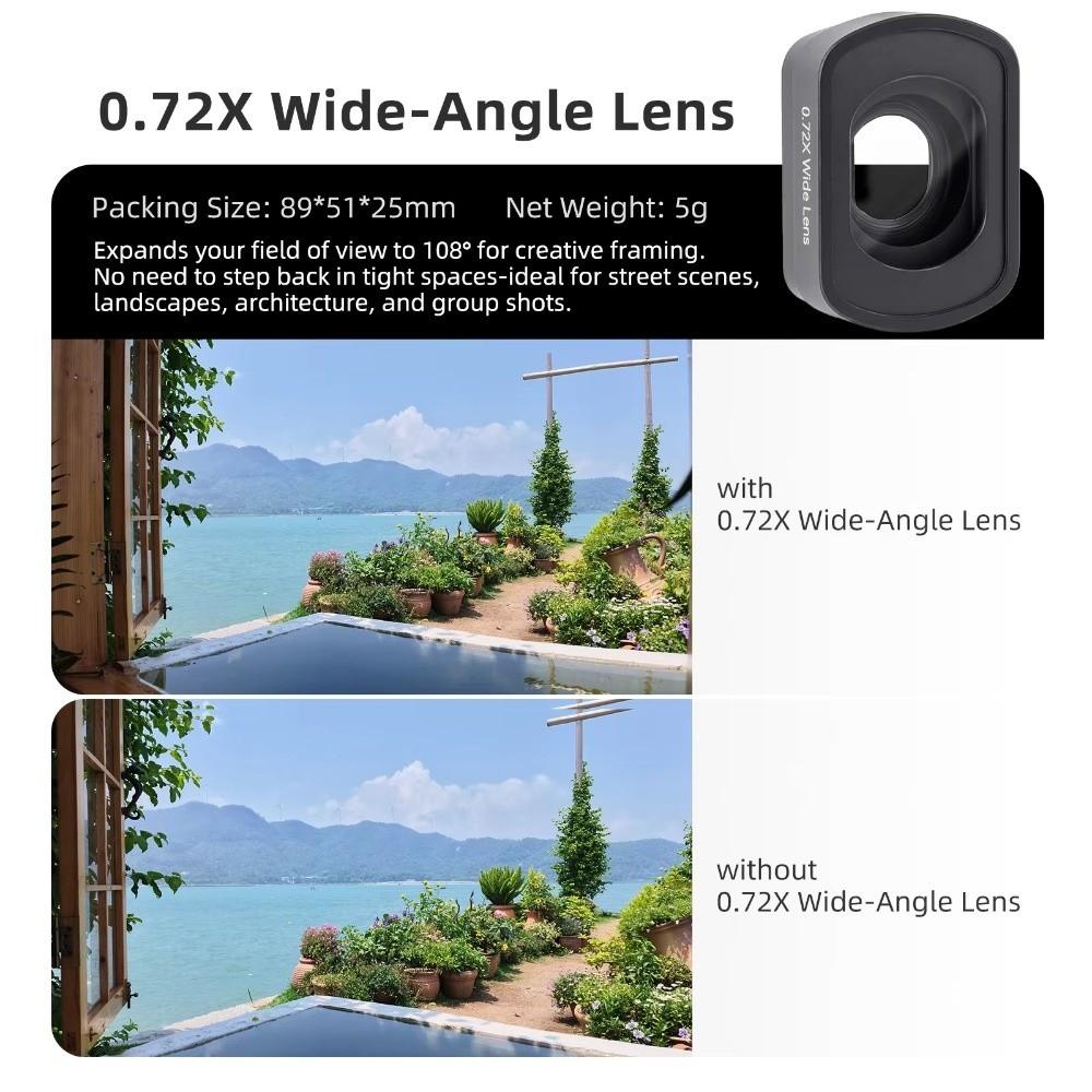 ND2-32 Wide-Angle Lens Adjustable Macro Lens for DJI Osmo Pocket 4 3 Camera Accessories