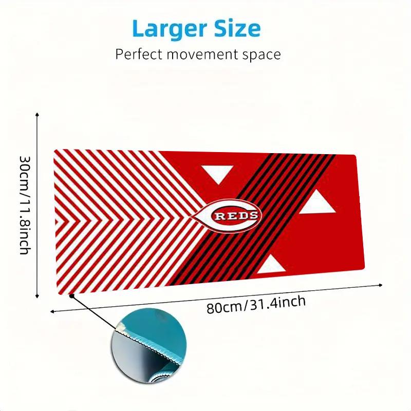Cincinnati Reds Color Mouse Pad Large Gaming Table Cushion Non-slip Laptop Tablet Big Mousepad XXL Mat Mini PC Playmat With Lock edge
