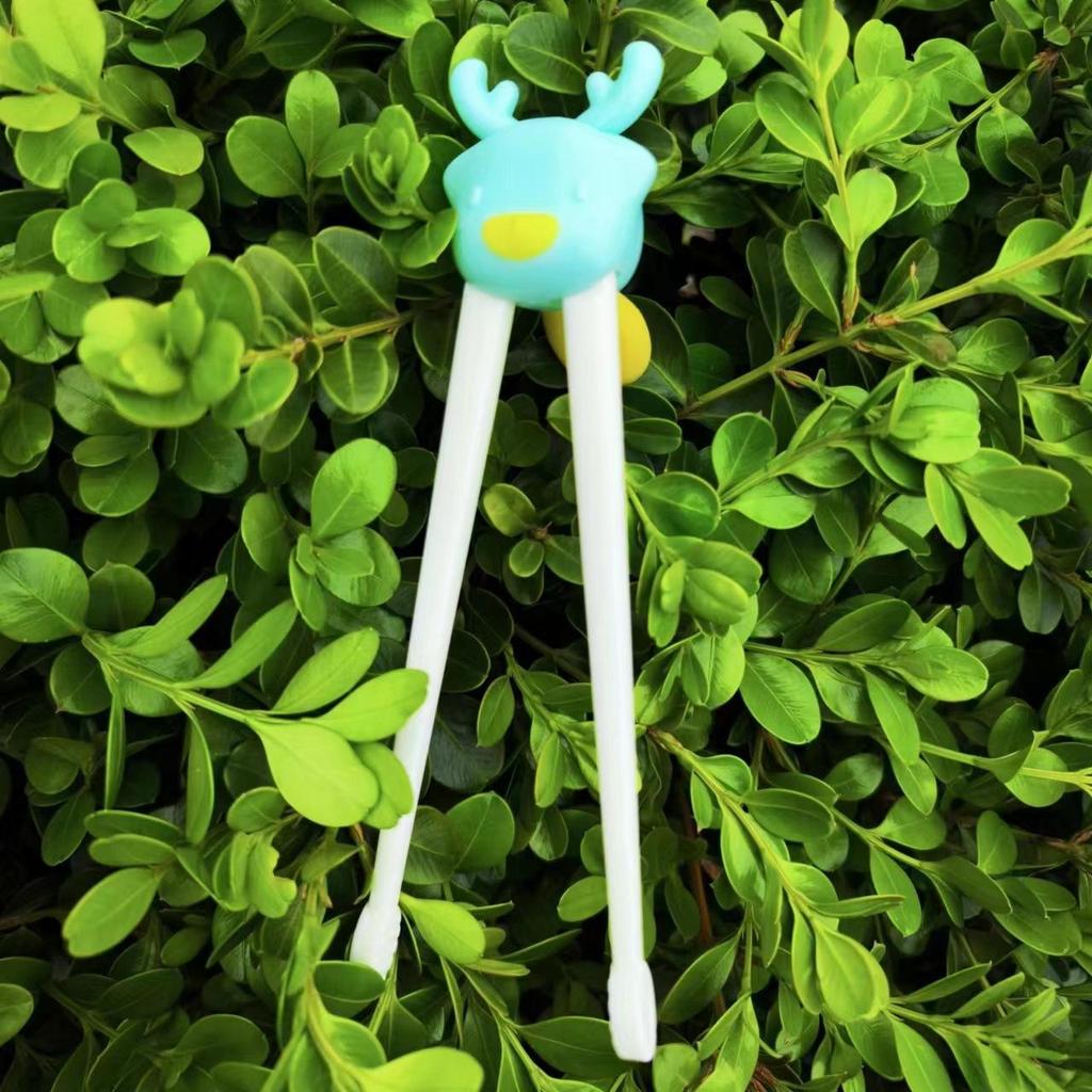 Children's Learning Chopsticks Mom&Pea Dark Blue Pink Yellow Green YQ0100