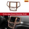 Панель приборной панели с отделкой под дерево для радио и навигации для Jeep Grand Cherokee 2014-