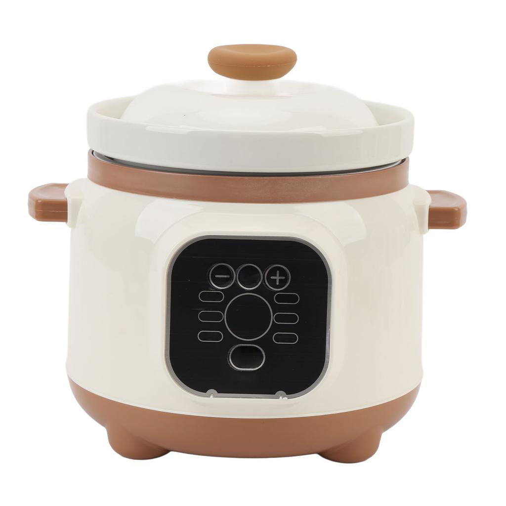 235W Electric Stew Pot 1.8L Capacity Stew Cooker for Soup Porridge Anti Dry Burning 24 Hour Smart Ti