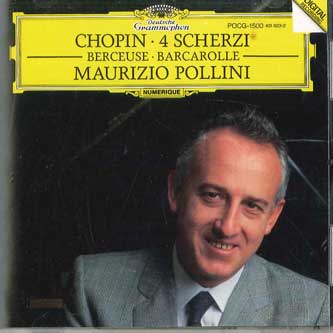 CD MAURIZIO POLLINI Chopin 4 Scherzi Berceuse Barcaroll POCG1500 DEUTSCHE GRAMMO 1991 Japan Classical Used