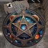 3D Космическая Планета Пентаграмма Круглые Коврики Гостиная Спальня Кресло Коврики Ванная Комната Туалет Нескользящие Коврики Домашний Декор Ковры