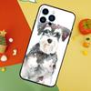 Милые собаки Шнауцер Чехол для iPhone 15 16 11 13 12 14 Pro Max Mini X XR XS 7 8 Plus Задняя крышка