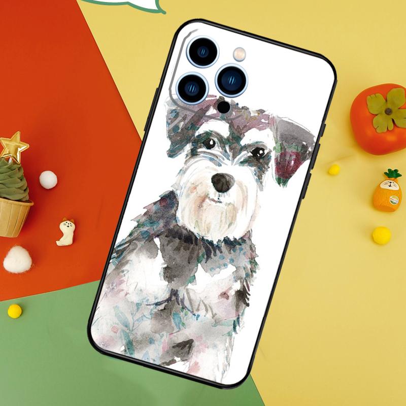 Милые собаки Шнауцер Чехол для iPhone 15 16 11 13 12 14 Pro Max Mini X XR XS 7 8 Plus Задняя крышка