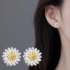 Женские модные персонализированные серьги с цветами 1 пара