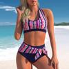 Plus Size Women Sexy High Waist Bikini Two Piece Bandeau Bikinis Hot Set 2024 Swimsuits Push Up Swimwear Women Beach Bathing Suit Biquini