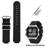 Модифицированный нейлоновый ремешок для часов для Casio AE1200WH/1300/1000/1500 AE-1200 A158W A159 Водонепроницаемый спортивный ремешок для запястья для улицы 24*18 мм