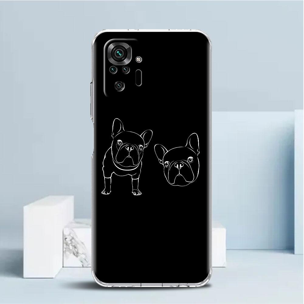 Прозрачный чехол с французским бульдогом для Xiaomi Redmi Note 11 Pro 10 9 9S 8 8T 7 9A 9C 9T 10 10C K40, прозрачный мягкий чехол для телефона