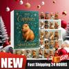 Capybara 24 Days Christmas Countdown Calendar with 24 2D Flat Capybara Ornaments Advent Calendar for Christmas Tree Home Decor