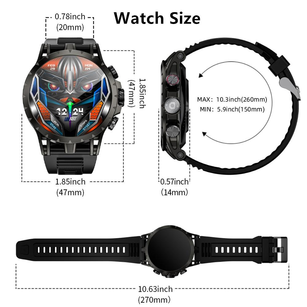 2 шт. Android Smartwatch, 4G Видеозвонок, Фитнес-трекер, Трекер сна