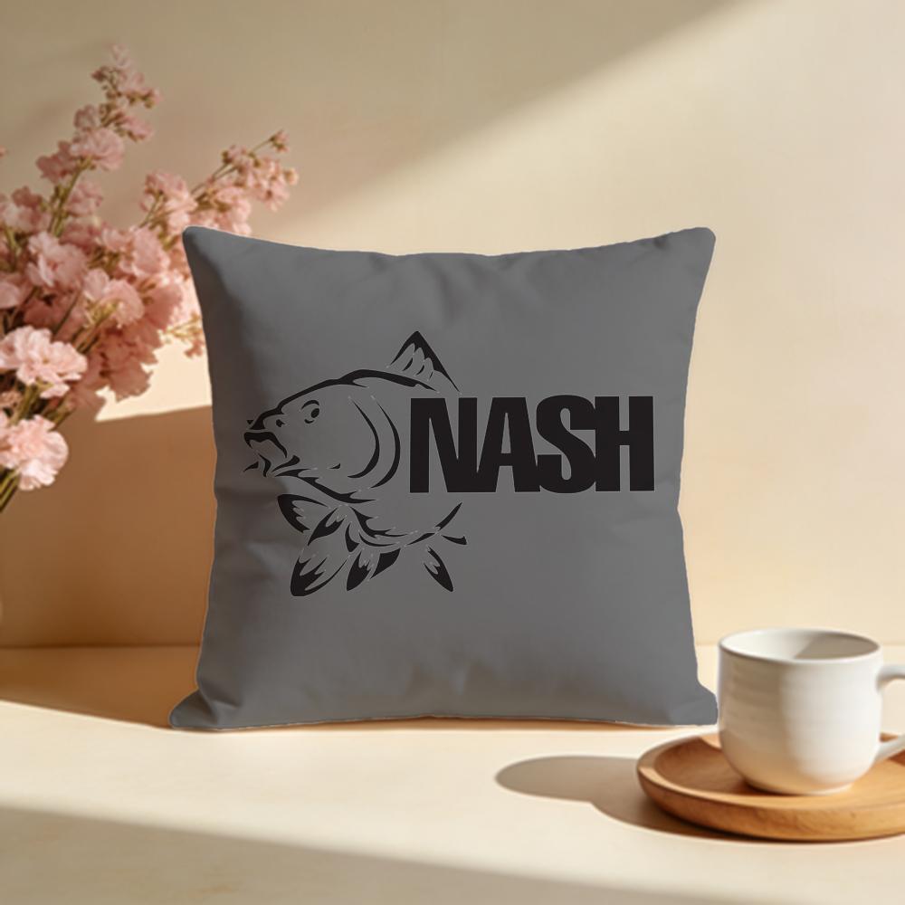 Trendy NNash Fishing logoed Cushion Cover Stylish Washable Pillow Cover Ideal for Couch Bedroom Car Decoration