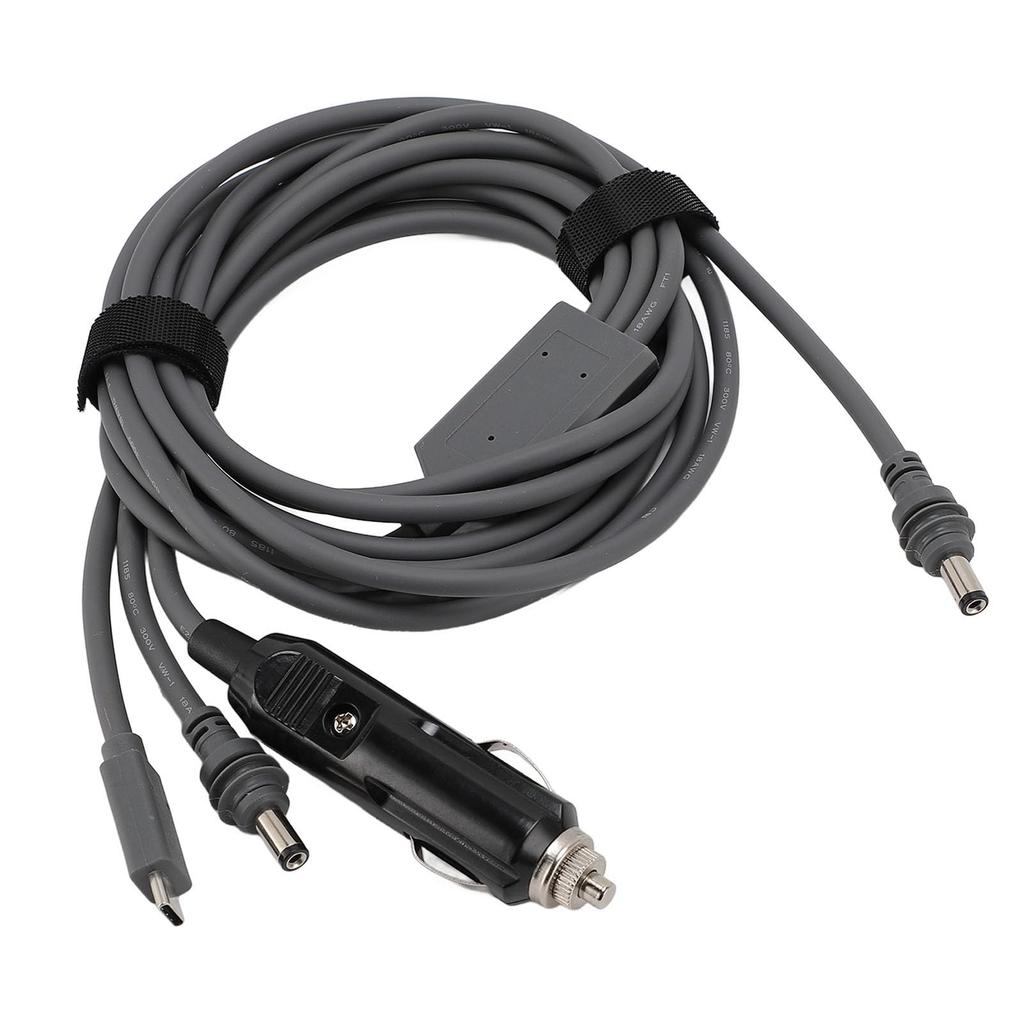 Мини DC Питание DC Папа к DC Зарядное устройство 100 Вт Мини Водонепроницаемый Кабель, 3-в-1 Папа/USB C/Автоадаптер, Кабель, 18AWG, (3 метра)