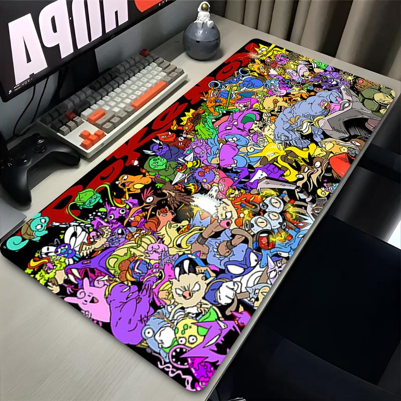 Mouse Pad Gamer Laptop Xxl Large Desk Mat Kawaii Ppikachu Mouse Mat Office Pc Gamer Cabinet Natural Rubber Mousepad