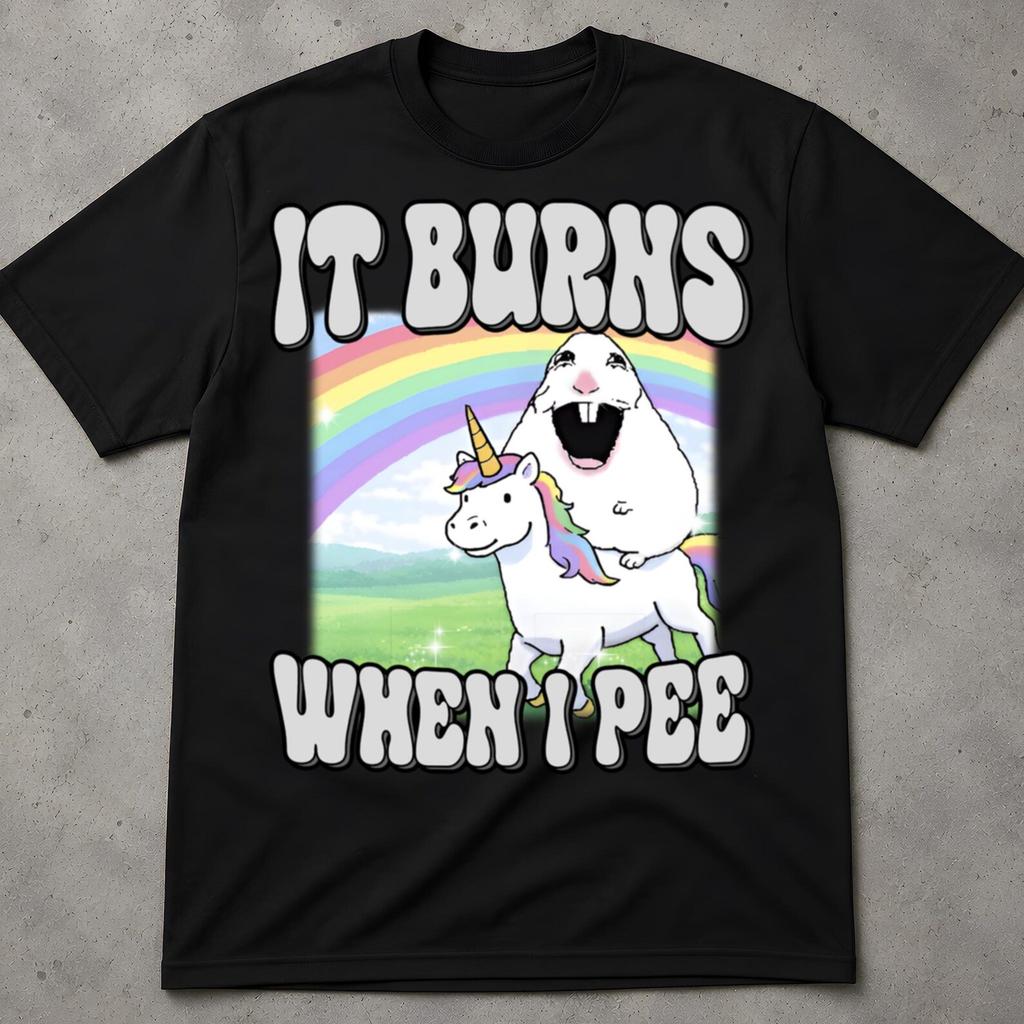 It Burns When I Pee Hamster Tee, Gen Z Meme Shirt, Sassy Funny Meme Shirt, Funny Quotes Shirt, Popular Shirt, Graphic Tee, Weird Shirt