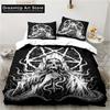 Бафомет Сатана Демон Зло Рождество Навидад Постельное белье Комплект для мальчиков и девочек Твин Queen Полный размер Пододеяльник Наволочка Кровать для взрослых