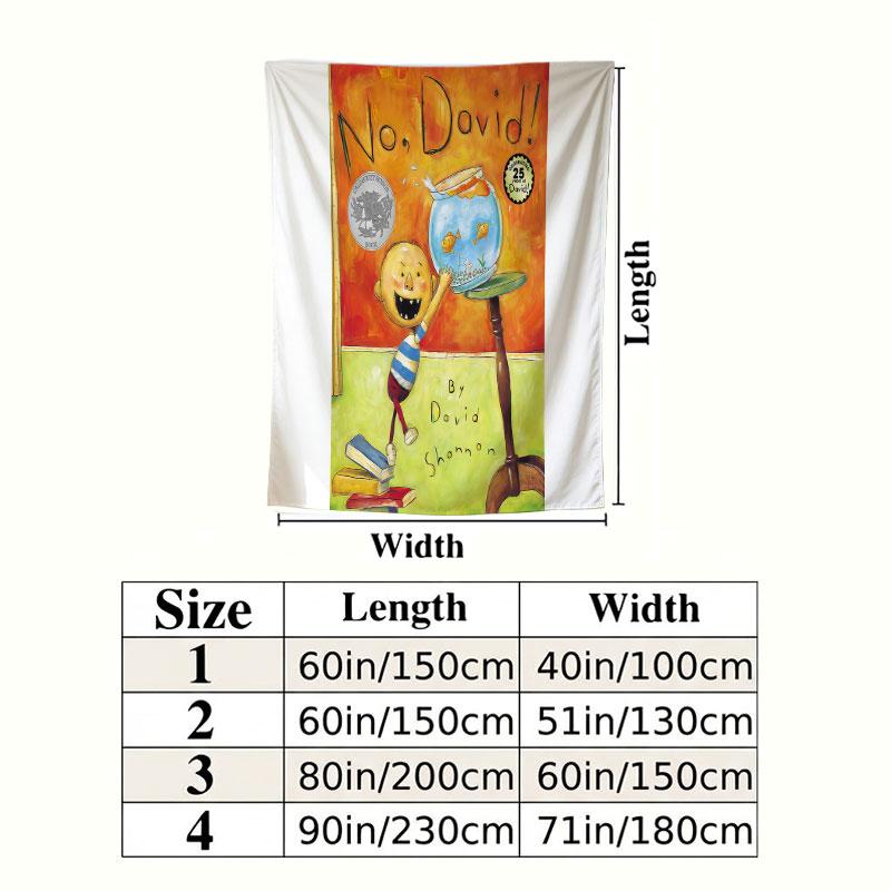 No David Wall Tapestry Aesthetic Wall Hanging Printed Fabric Blanket Decorative Tapestries For Bedroom Living Room Home Decor