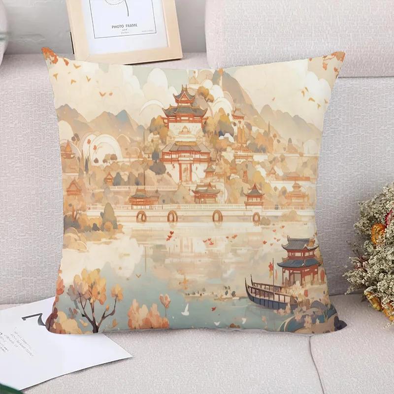 Чехол для детской подушки в китайском стиле Декоративная наволочка Чехол x Наволочки Аксессуары для украшения дома Подушки