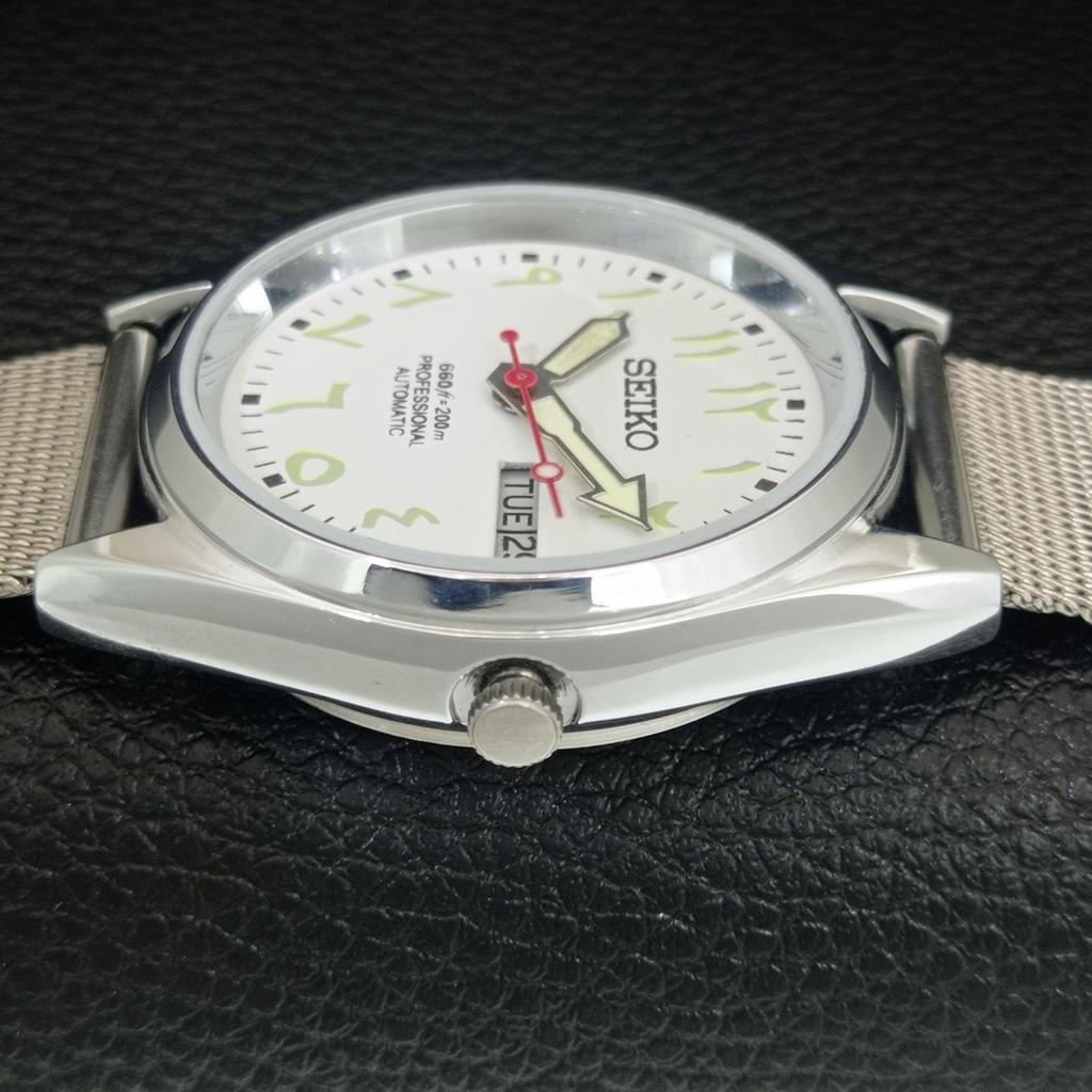 ОТРЕСТАВРИРОВАННЫЕ ВИНТАЖНЫЕ МУЖСКИЕ АВТОМАТИЧЕСКИЕ ЧАСЫ SEIKO 6309A ЯПОНИЯ БЕЛЫЙ ЦИФЕРБЛАТ a442729-1