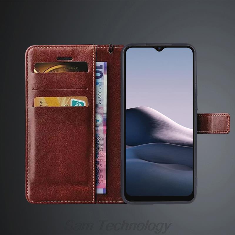 Чехол-обложка с держателем для карт Кожаный чехол для Vivo Y20 2020 / Y20 2021 Обложка-книжка из ПУ кожи Ретро кошелек Чехол для телефона Бизнес Fundas Coque