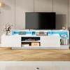 190*40*48.5cm Modern TV Cabinet for TVs Up To 70 Inches, Open Storage with LED Displays, Suitable for Bedroom and Living Room, High-Gloss Lowboard