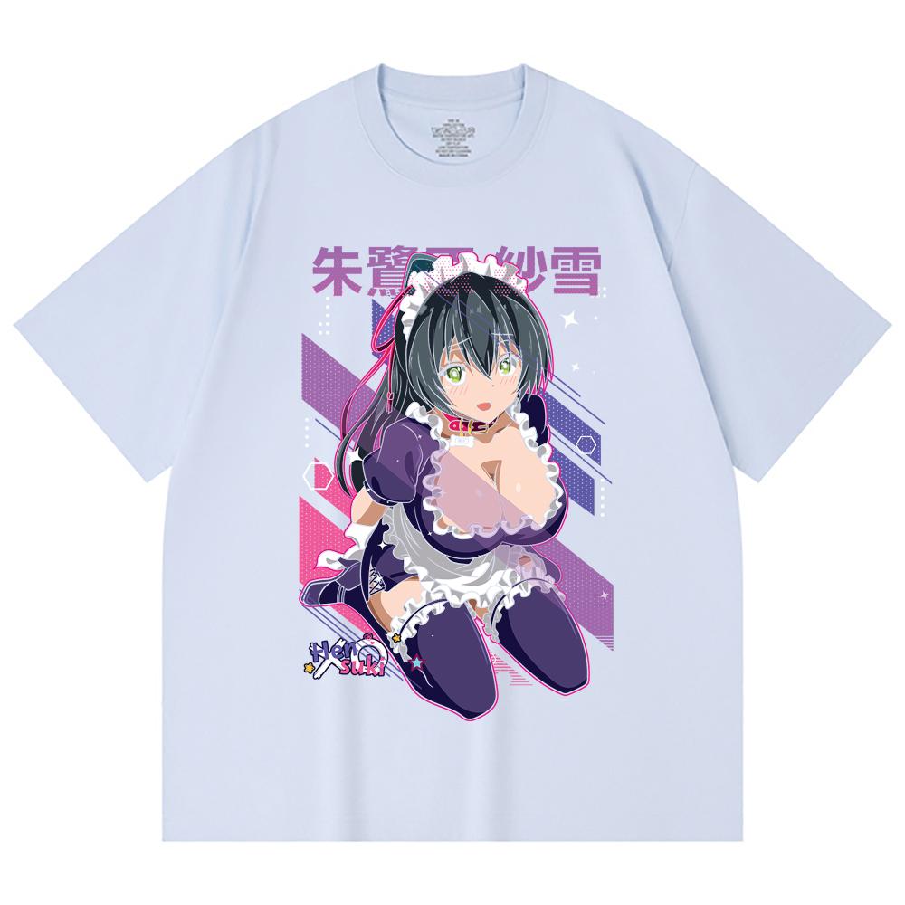 230 г/м² 100% хлопок Hensuki V1 Sayuki Принт Унисекс Тяжелая хлопковая футболка