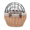 Bicycle Storage Basket Large Capacity Universal Easy To Install Handwoven Pet Seat Front Handlebars Carrier Bike Accessories