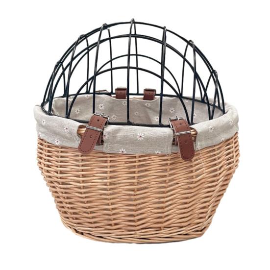 Корзина для хранения велосипеда большой вместимости универсальная простая в установке плетеная вручную сиденье для питомца передний багажник на руль велосипедные аксессуары