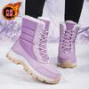 Outdoor Snow Boots Women's Velvet Thickened Cotton Shoes, Winter New Zipper Thick-soled Warm Cotton Shoes