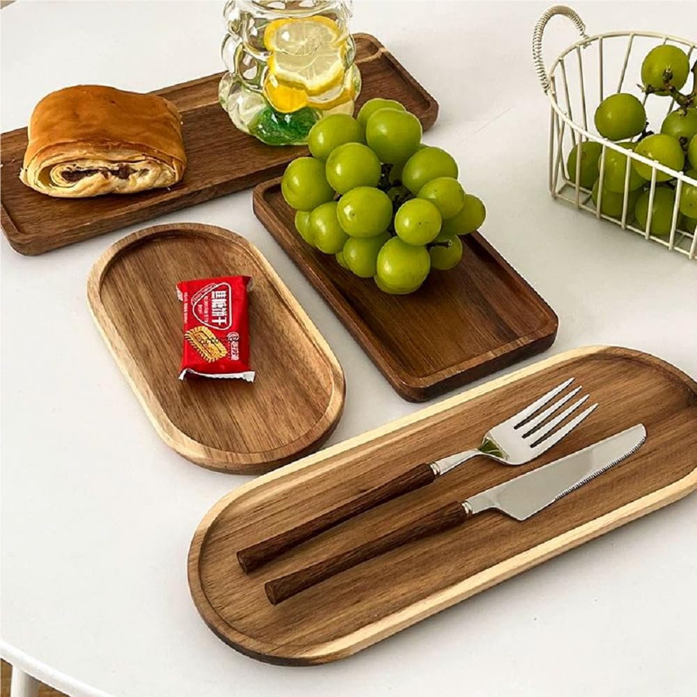 Wooden Tray, Tea Tray, Cafe Kitchen Supplies, Small Item Holder, Set Meal Tray, Storage, Luncheon Tray, Rectangular Wooden Tray, Trinket Holder,