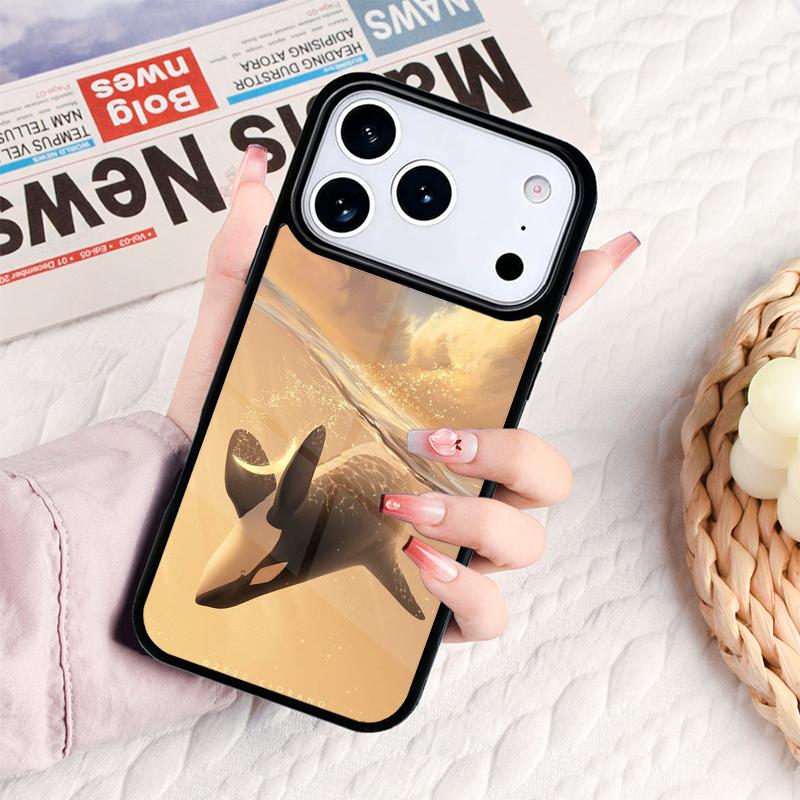 Мягкий чехол для телефона Косатка Оркa Для IPhone 17 16e 15 14 13 12 11 Pro Max Air Mini Мягкая защитная крышка