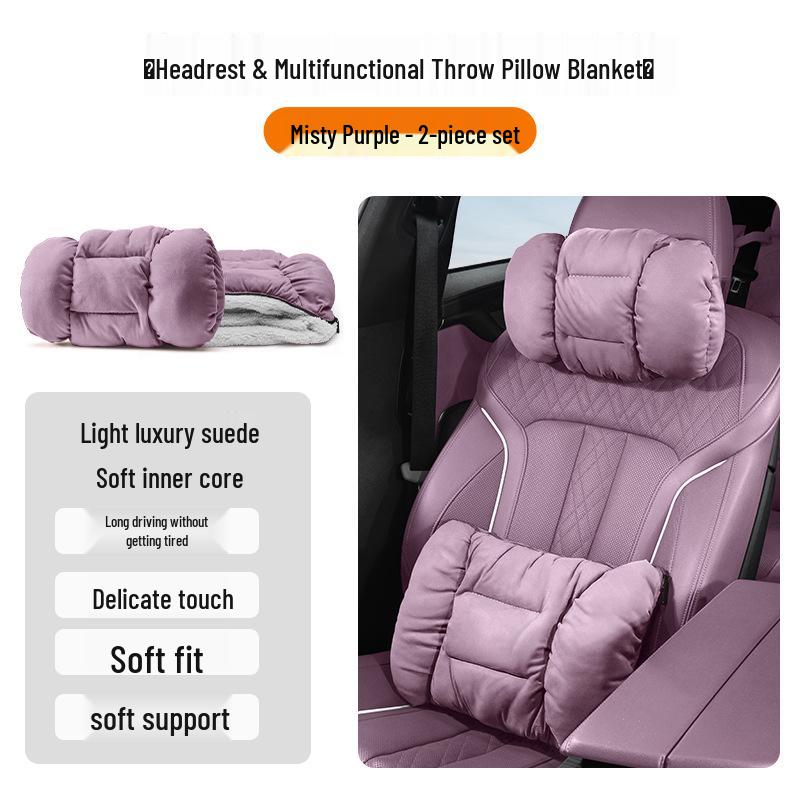 Zeekr 7X/009/007/007GT/MIX Plush Headrest Lumbar Pillow Blanket Combo