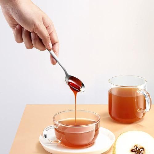 AOOSY 13cm Coffee Spoon, 3 Demitasse Spoons, Approximately 1mm Thick Stainless Steel, Comfortable To the Touch, Dessert Spoon, Teaspoon, Tea, Yogurt,