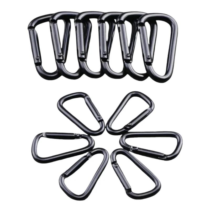 Мини-брелок-карабин из алюминиевого сплава D Тип Пряжка Пружинный карабин с карабином-защелкой Брелки для ключей Открытый кемпинг Инструменты для ежедневного использования