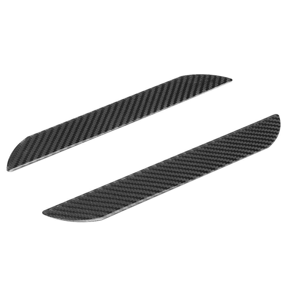 2Pcs Carbon Fiber Car Door Sill Scuff Plate Pedal Trim Accessory 3.65x25.3cm