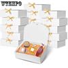 WTEMPO 10 шт. подарочных коробок из крафт-бумаги с бантом из ленты, многоцелевая упаковка для демонстрации ювелирных изделий, идеально подходящая для подарков подружкам невесты, свадебных сувениров