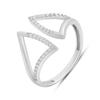 Серебряное кольцо с фианитами 0.36ct, вес изделия 1,83 гр (2197676)