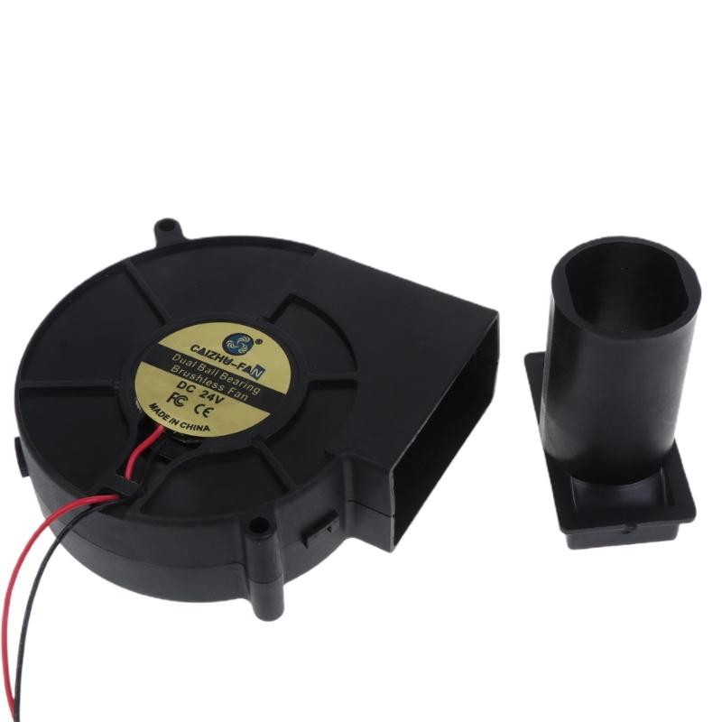 5V-24V Air Blower Fan Charcoal Starter Cooking Fire Starter Grill Fans with Air-Duct Dual Ball Bearing BBQ Camping Tool