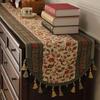 Retro Table Runner Bohemia Style Dining Table Tea Room Cabinet Tassel Table Runner Long Tablecloth Holiday Wedding Party Decor