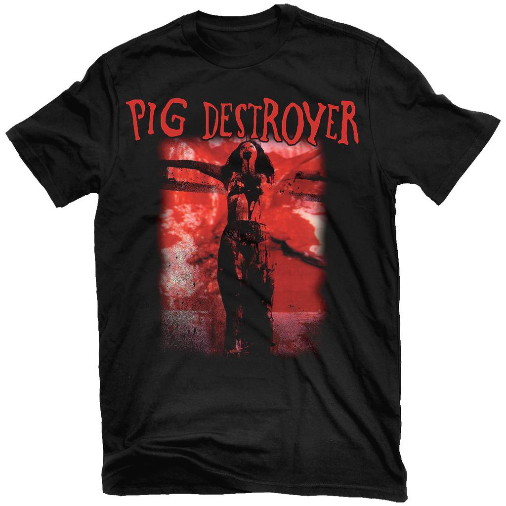 Jef Whitehead Design Pig Destroyer Rock Band Graphic Tee  Cotton Round Neck Casual Unisex Tshirt Summer Top
