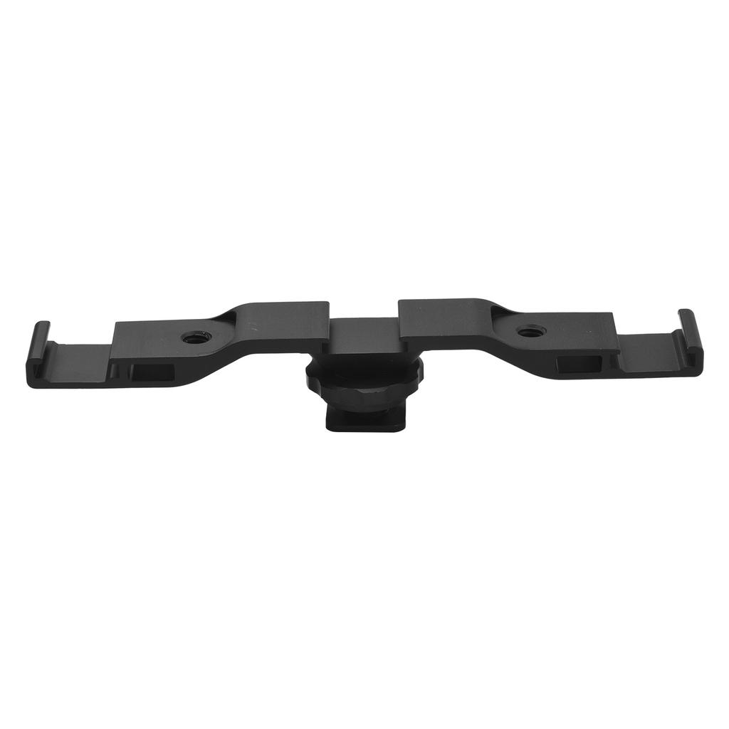 Cold Shoe Mount Bracket Triple Shoe Adapter with 3 Mounts 2 1 4 Screw Holes for Camera Microphone LED Light Video Recording Vlog
