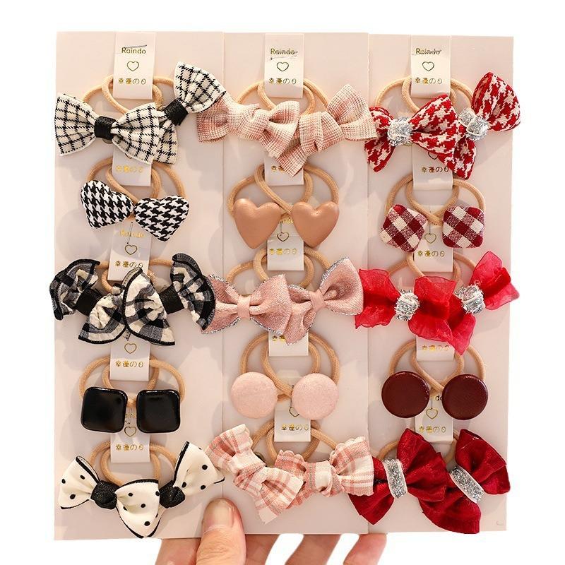5Pair Cute Hair Band for Girls Sweet Pricess Fashion Hair Rope for Toddler Girl Lovely Elastic Hair Band Baby Headwear