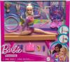 Barbie Career Playset Gymnastics Set Blonde Gymnastics Fashion Doll C Clip for Flip Action Balance Beam Warm Up Suit Accessories &