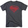 Batman V Superman Splattered Mens T Shirt Charcoal Officially Licensed