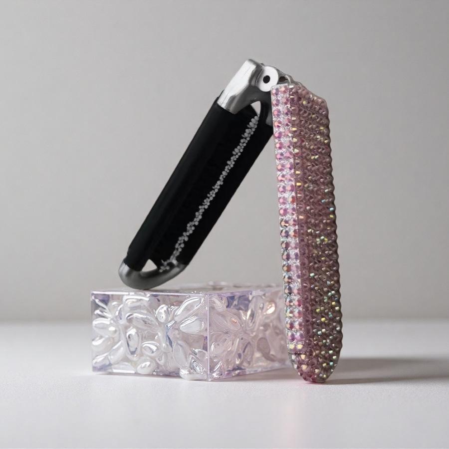 Dualuse Comb Rhinestone Portable Mirror For Women