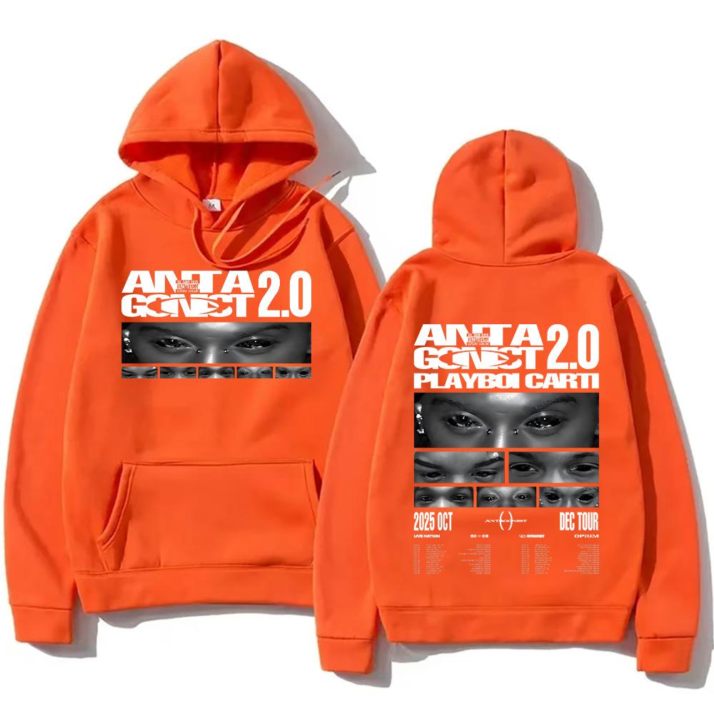Толстовки рэпера Playboi Carti Antagonist Tour Свитшоты Мужские Женские Хип-хоп Уличная одежда Мужские Пуловеры Y2K