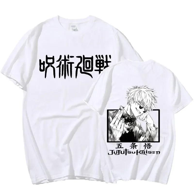 Летняя японская аниме-футболка Jujutsu Kaisen с рисунком манги Ryomen Sukuna, футболки с коротким рукавом, свободные повседневные футболки из хлопка для мужчин