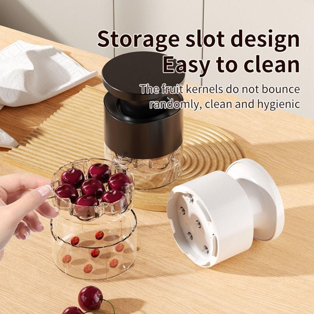 7 Holes Cherry Pitter One-Hand Press Cherries' Pits Extractor Jujube Core Remover Home Gadget